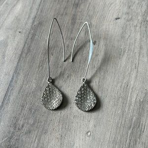 Dangle Crystal Tear Drop Earrings